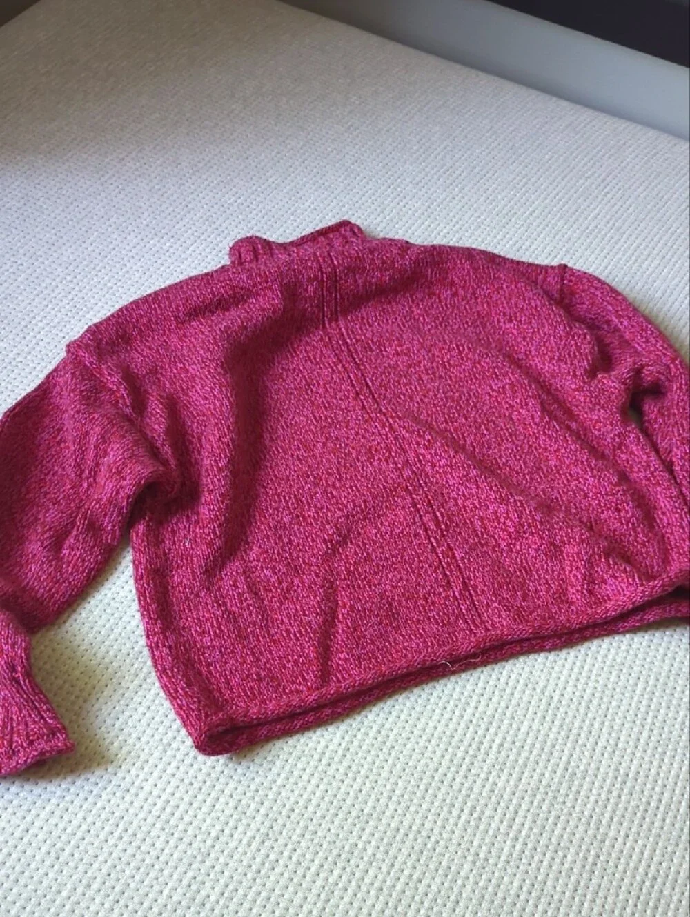 J. Crew Raspberry Pink Rollneck Sweater